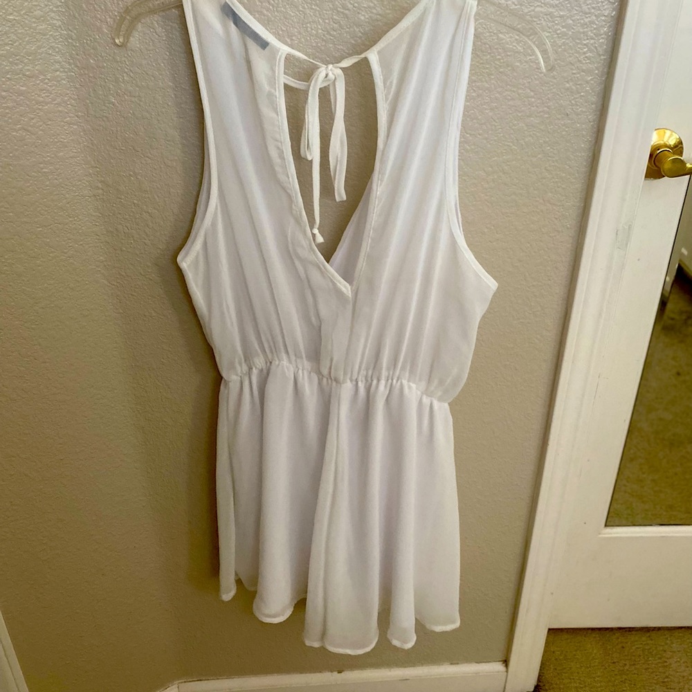 Romper - White shorts romper